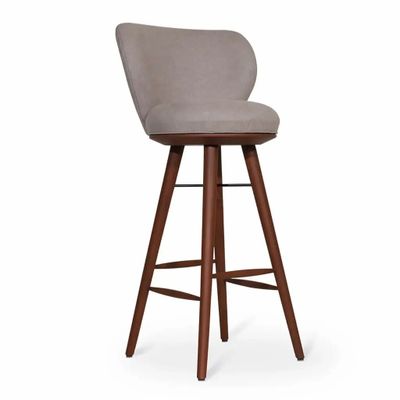 Chairs - Bhrami - Wooden High Chair with Walnut Stain - ALANKARAM