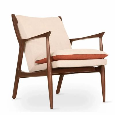 Chairs - Craff - Lounge Chair with Fabric - ALANKARAM