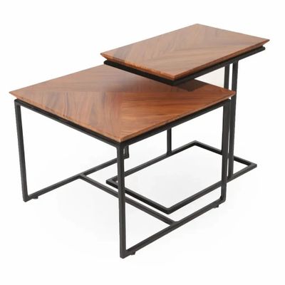 Other tables - Dualis - Teakwood Nested Table - ALANKARAM