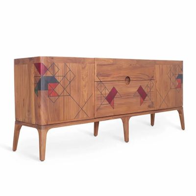 TV stands - Foliga Teakwood T.V. Unit - ALANKARAM
