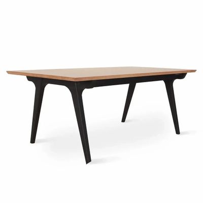 Tables Salle à Manger - Ike - Table en bois massif avec plateau en stratifié - ALANKARAM