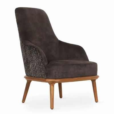 Chairs - Iyi - Lounge Chair with Black Fabric - ALANKARAM