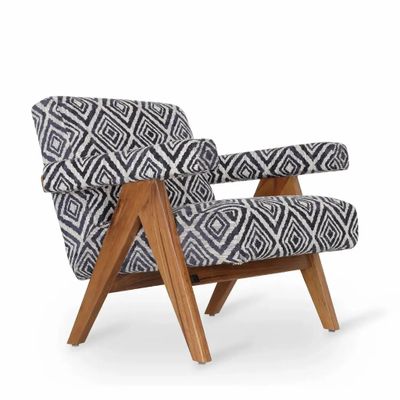 Chairs - Jeanneret - Lounge Chair / Single Seater Sofa - ALANKARAM