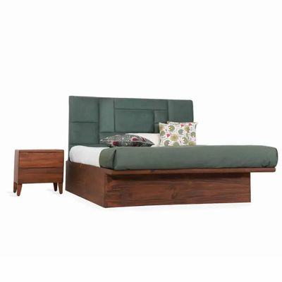 Beds - Koryto - King Size Teakwood Bed - ALANKARAM