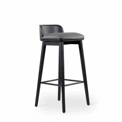 Chaises - Chaise haute / de bar Koyu en similicuir - ALANKARAM