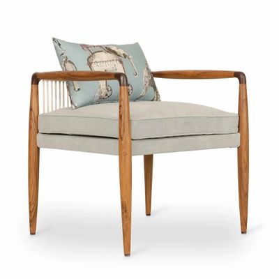 Chairs - Kutu Teakwood Lounge Chair - ALANKARAM