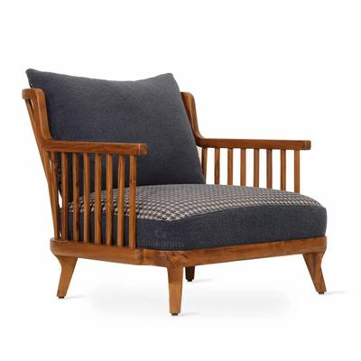 Chairs - Lega - Teakwood Lounge Chair - ALANKARAM