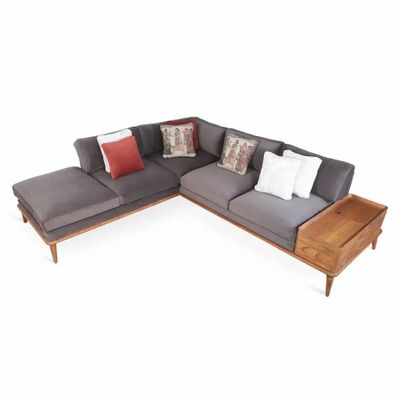 Sofas - Mysig - Teakwood Five Seater Sofa - ALANKARAM