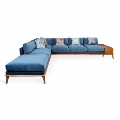 Sofas - Mysig Teakwood Six Seater Sofa - ALANKARAM