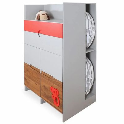 Chambres d'enfants - Noi - Armoire en bois massif à six tiroirs - ALANKARAM