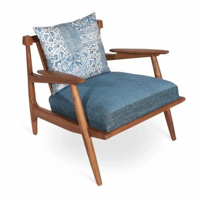 Chairs - Obalo - Teakwood Lounge Chair - ALANKARAM