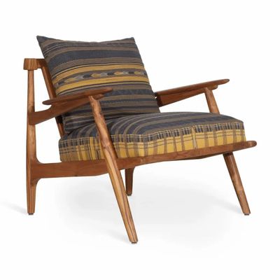 Chairs - Obalo - Teakwood Lounge Chair - ALANKARAM
