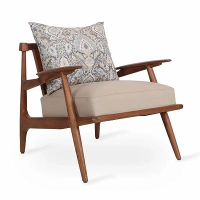 Chairs - Obalo - Teakwood Lounge Chair - ALANKARAM