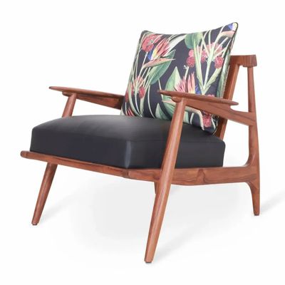 Chairs - Obalo - Teakwood Lounge Chair - ALANKARAM