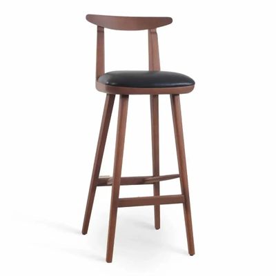 Chaises - Oriq - Chaise haute / de bar avec finition teintée noyer - ALANKARAM