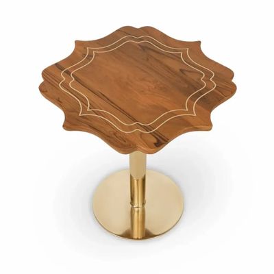 Autres tables - Onda - Table d'appoint avec incrustations en laiton - ALANKARAM