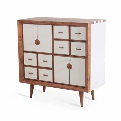 Commodes - Orden - Commode en teck blanc nuage - ALANKARAM