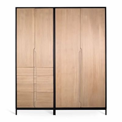 Armoires - Armoire Orman en bois massif avec pieds en métal - ALANKARAM