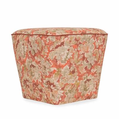 Poufs - Pouf - Ottoman carré en forme de pyramide avec tissu imprimé multicolore - ALANKARAM