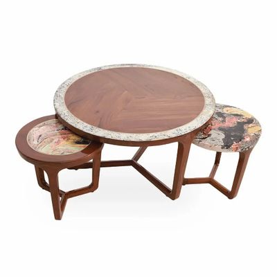 Autres tables - Uchta - Table centrale avec illustration - ALANKARAM
