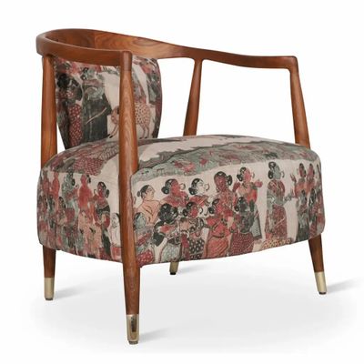 Chairs - Uru - Lounge Chair With Brass capping - ALANKARAM