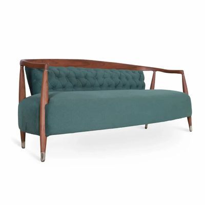 Sofas - Uru - Three Seater sofa With Brass Capping - ALANKARAM