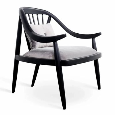 Chairs - Vakra - Lounge Chair With Black Stain - ALANKARAM