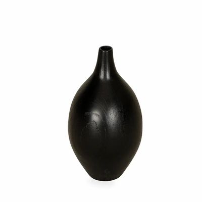 Objets de décoration - Vase - L'accent artisanal en bois massif - ALANKARAM
