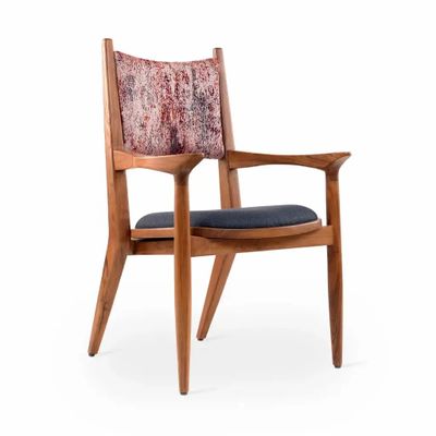 Chaises - Chaise de salle à manger en vinyle avec repose-mains - ALANKARAM