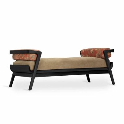 Canapés - Lit de repos/chaise longue en bois massif Yassi - ALANKARAM