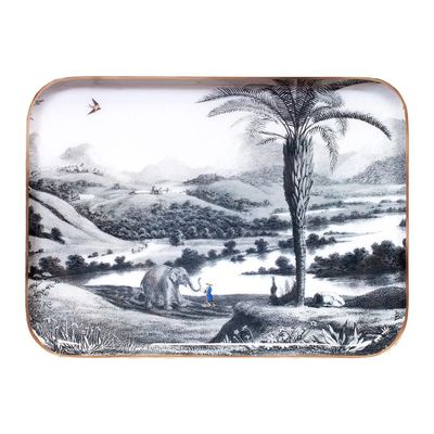 Plateaux - Plateau émaillé sur les rives du Mékong - PARADISIO IMAGINARIUM
