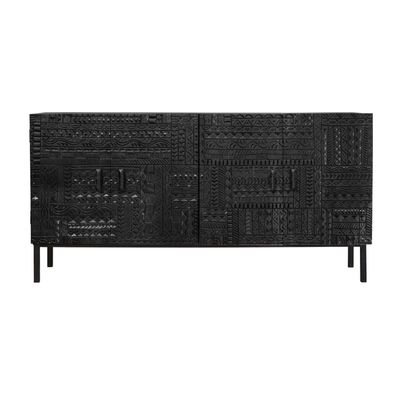 Sideboards - Sideboard in mango wood and dark walnut metal legs - GINER Y COLOMER