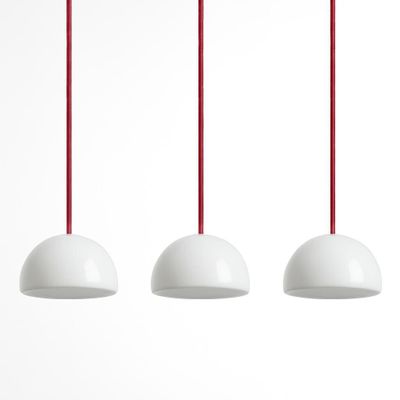 Ceiling lights - Set 3 Pieces Ambient Lighting Glass Hemisphere Small Bulb Lamp - MOR