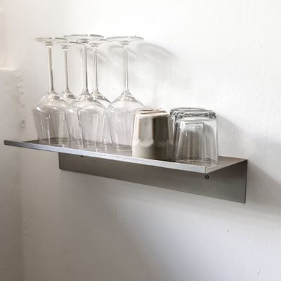 Etagères - Étagère murale minimaliste en aluminium brossé - CASE STUDIOS