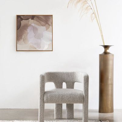Chairs - TAUPE CURLY 'PORTLAND' CHAIR - FANCY