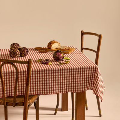 Linge de table textile - Nappe vichy en lin et coton - LES PENSIONNAIRES