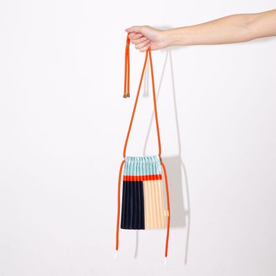 Bags and totes - Pleated Mini Bag | Blue - MULTITUDES