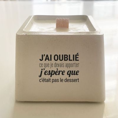 Objets personnalisables - Bougie en béton à message - TOUT EST DIT