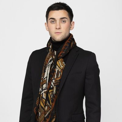 Scarves - GAETAN black wool scarf - MONSIEUR CHARLI
