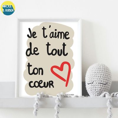 Poster - Je t'aime de tout ton cœur - NIKOLE & RUBEN
