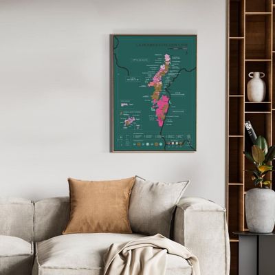 Decorative objects - Wine scratch-map - Burgundy - 1020 DÉGUSTATIONS