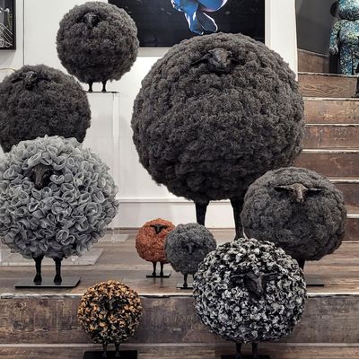 Sculptures, statuettes and miniatures - Sculpture - The steel sheep by Emmanuel Fleury - GALERIE SEBBAN