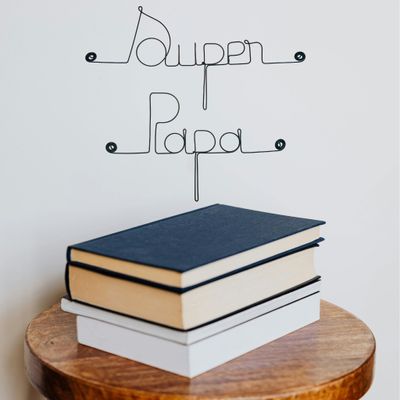 Other wall decoration - Wire Wall Decoration\" Super Dad\ "” - to pin - BIJOUX DE MUR