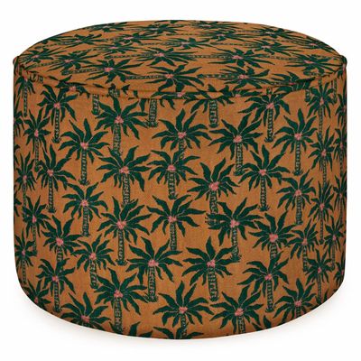 Poufs - Pouf Laura Mousse & Caramel - PALAIS SUSTAINABLE LUXURY