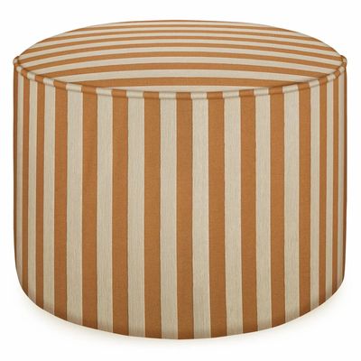 Poufs - Pouf Jackie Caramel & Écru - PALAIS SUSTAINABLE LUXURY