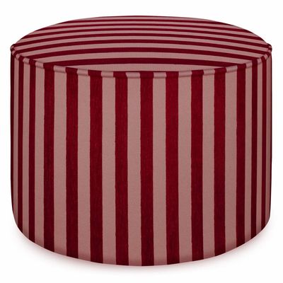 Poufs - Pouf Jackie Bordeaux & Rose - PALAIS SUSTAINABLE LUXURY