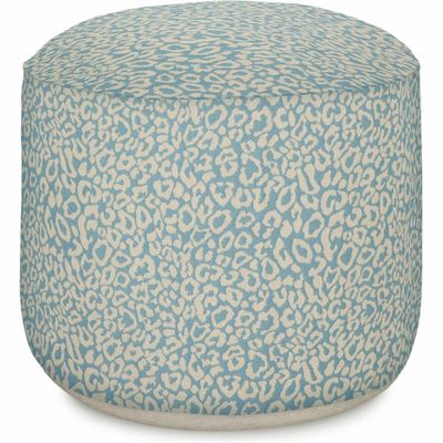Outdoor decorative accessories - Outdoor pouf Maya Ice & Ecru - PALAIS SUSTAINABLE LUXURY