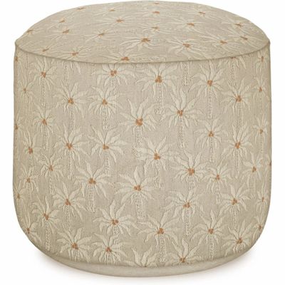 Accessoires de déco extérieure - Pouf d'extérieur Laura Sable & Écru - PALAIS SUSTAINABLE LUXURY