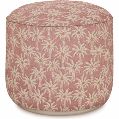Outdoor decorative accessories - Outdoor pouf Laura Rose & Ecru - PALAIS SUSTAINABLE LUXURY