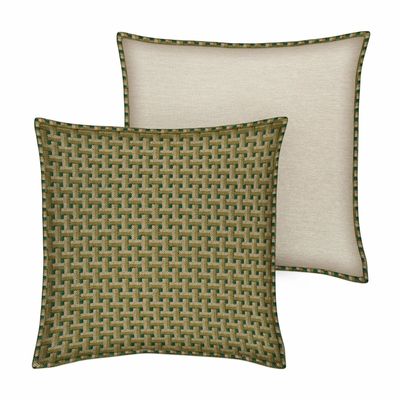 Tissus pour extérieurs - Coussin Janis Mousse & Olive - PALAIS SUSTAINABLE LUXURY